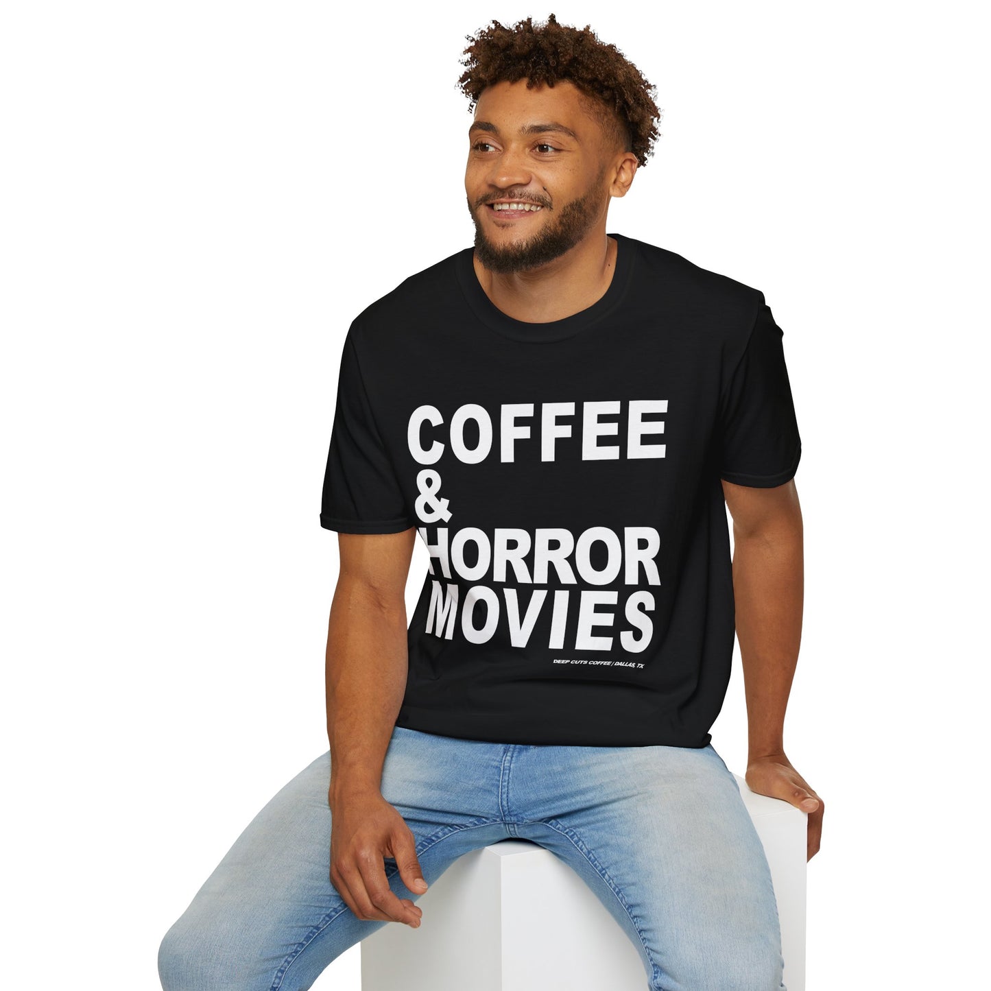 Coffee & Horror Movies Unisex Softstyle T-Shirt