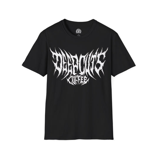 Deep Cuts Coffee Metal Logo in White