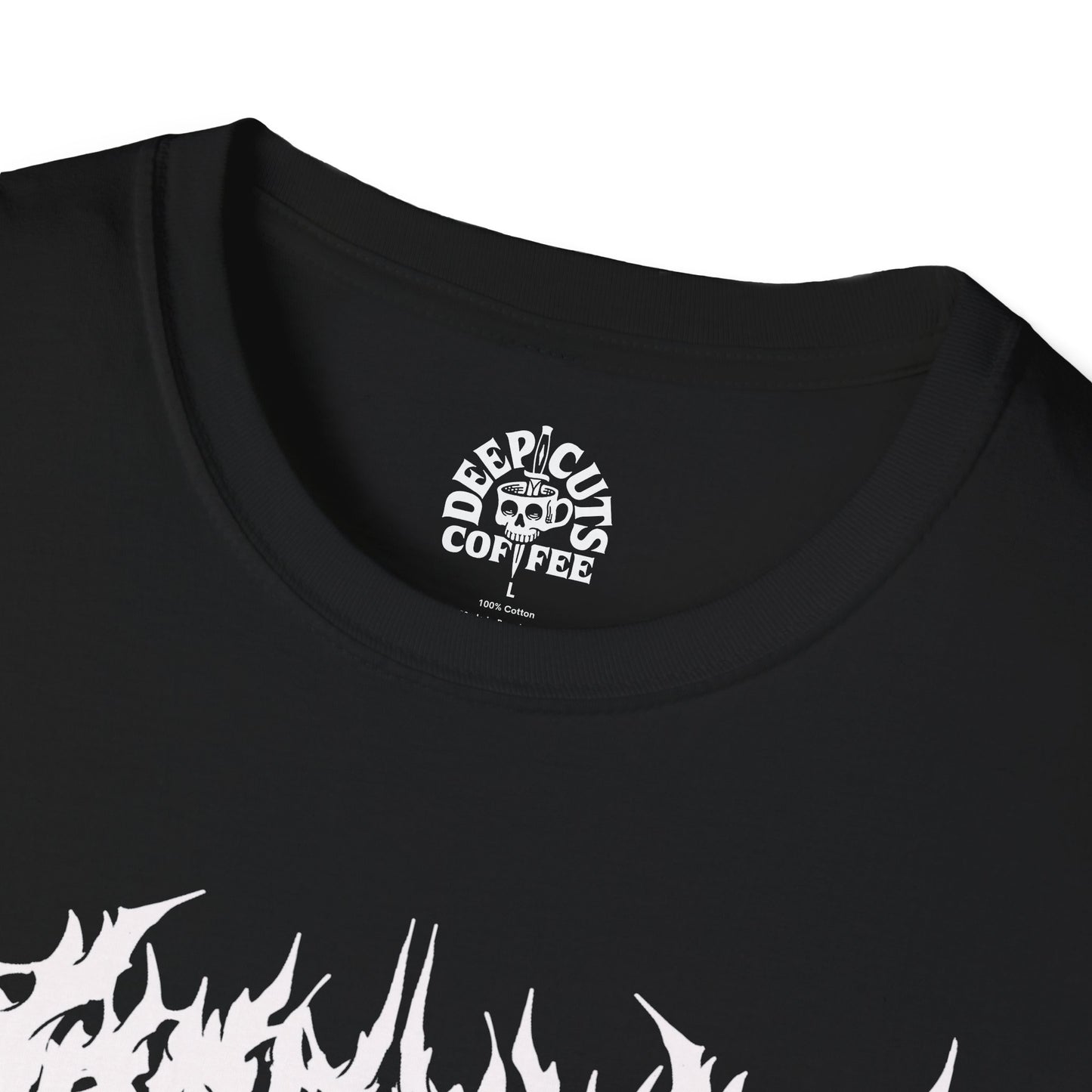 Death Metal T-Shirt Logo - Deep Cuts Coffee