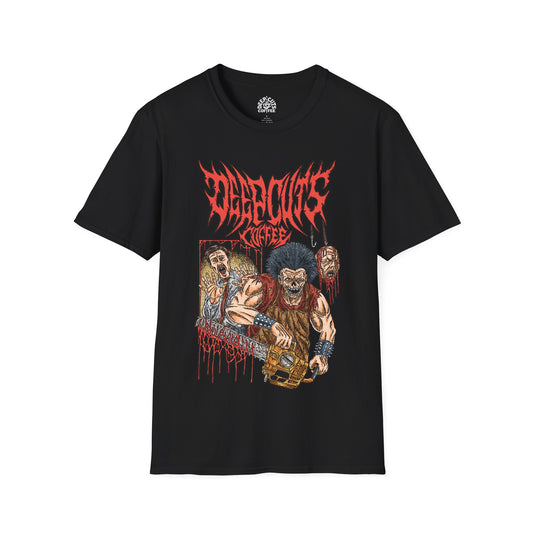 Deep Cuts Coffee Hardcore Shirt, Artwork by Sandy Rezalmi
