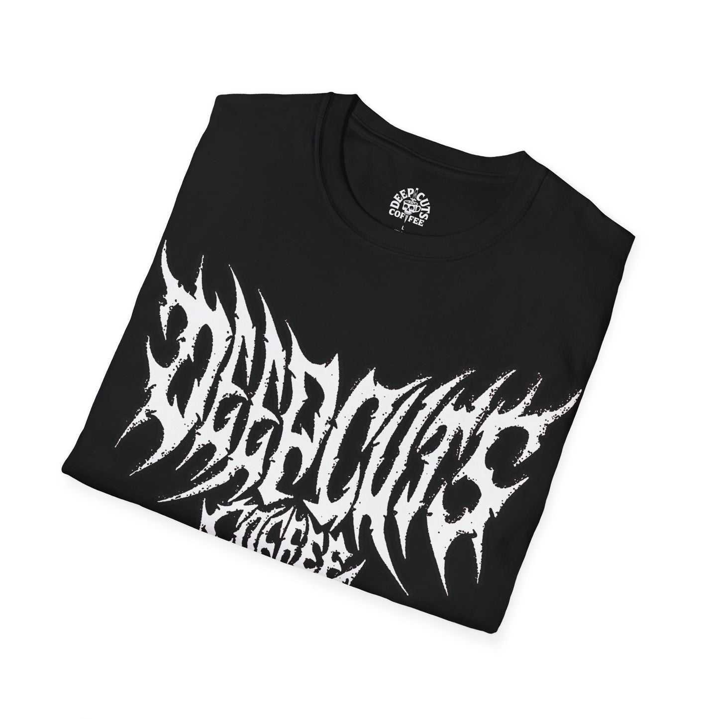 Deep Cuts Coffee Metal Logo in White