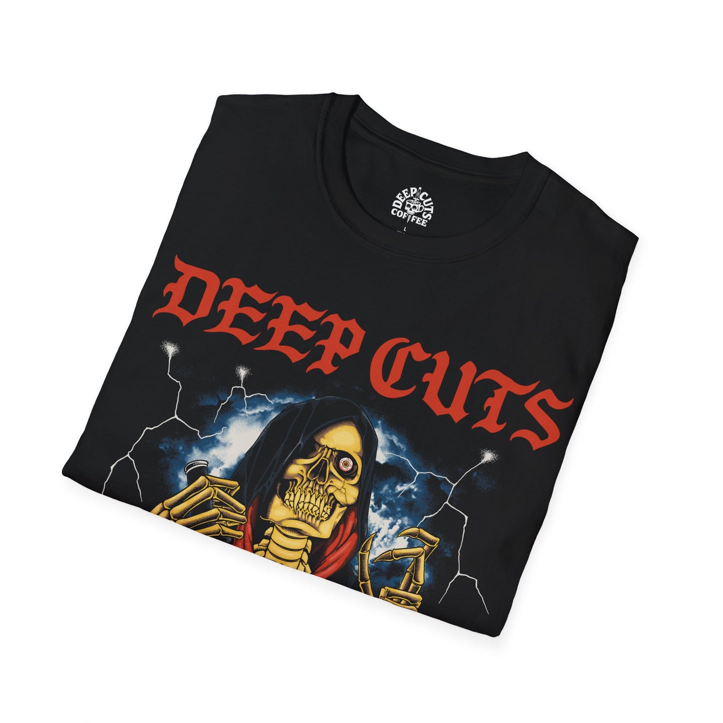 Deep Cuts Coffee Graphic T-Shirt by Disey Eight