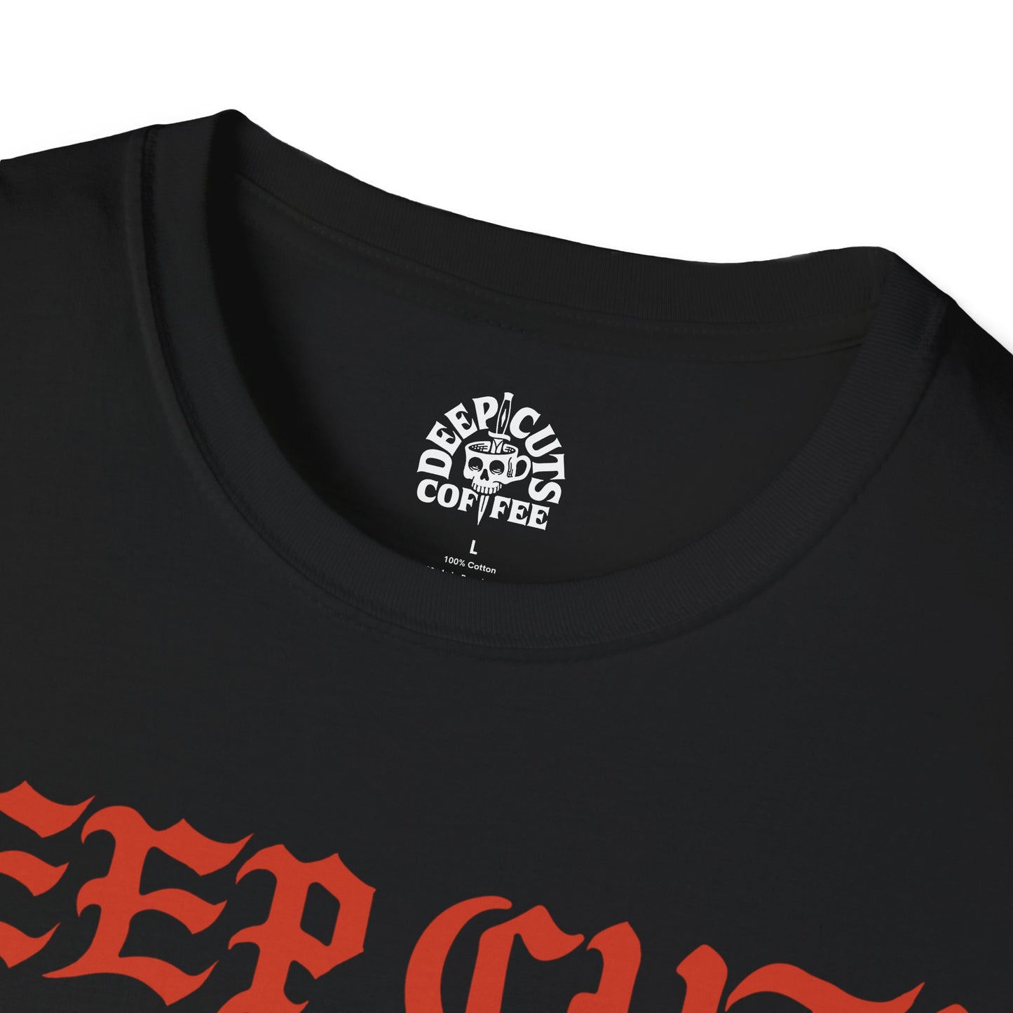 Deep Cuts Coffee Graphic T-Shirt by Disey Eight