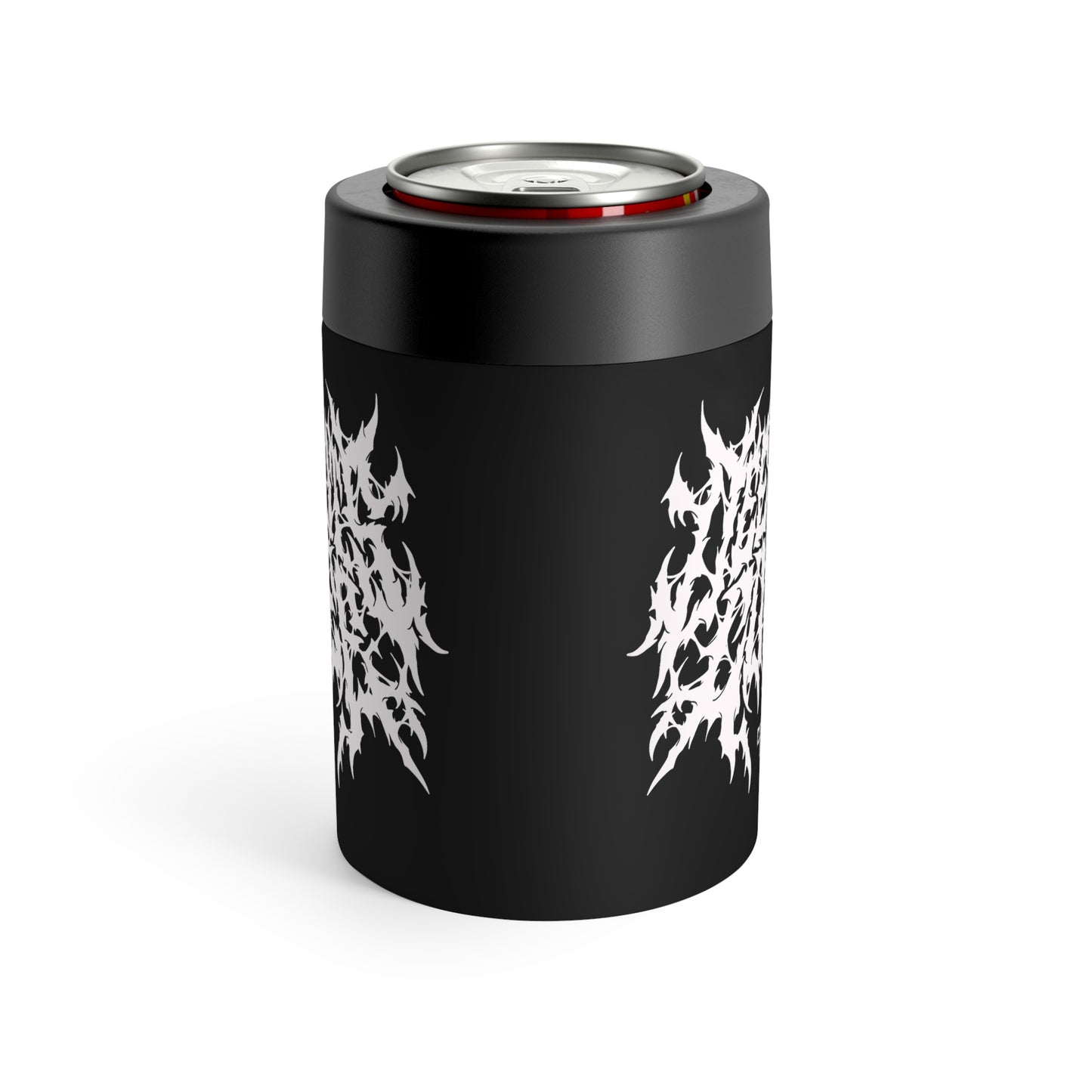 Black Metal Logo Can Cooler
